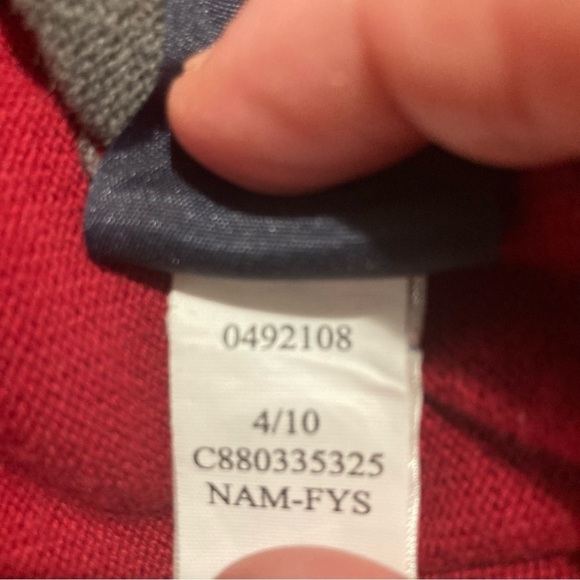 TOMMY HILFIGER SZ L Argyle 100% Cotton Preppy Academia Style Sweater - Picture 7 of 10